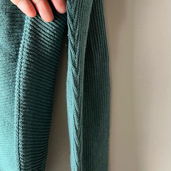 Peruvian Connection Sz Medium Boat‎ Neck Ribbed Crewneck Sweater Teal Women's - Picture 7 of 7